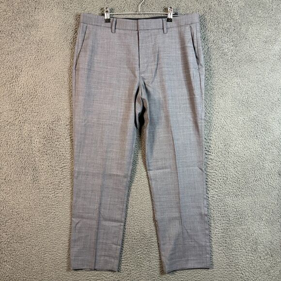 J Crew Pants Mens 34x32 Gray Bowery Slim Fit Four Season Stretch Wool Casual - Picture 1 of 14